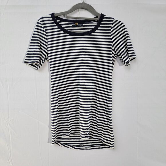 Mark D. Sikes White & Purple Striped 100% Cotton Shirt Short Sleeves Size S - Picture 2 of 8